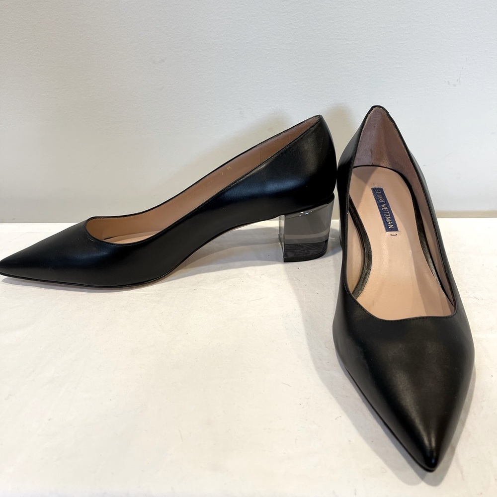 NEW Stuart Weitzman acrylic heel heels